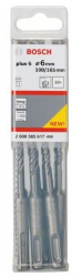 Set 10 burghie pentru beton Bosch SDS-Plus 5 6x100x165mm 