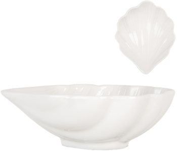 Set 2 boluri ceramica alba Scoica 12x10x4 cm 