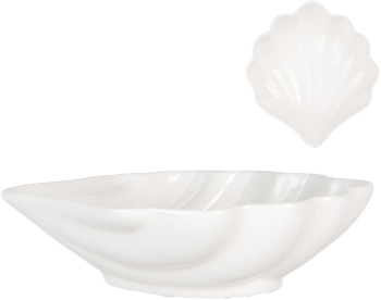 Set 2 boluri ceramica alba Scoica 16x15x4 cm 