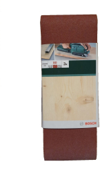 Set 3 benzi de slefuire Bosch 105x620mm P80 pentru lemn si metal 