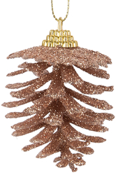 Set 6 ornamente brad Con cupru 5x7 cm 