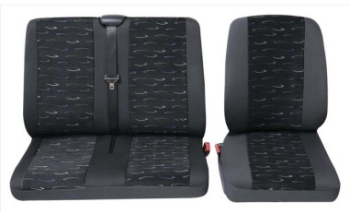 Set Huse Scaun Universale Fata/Spate Autoutilitare Petex Negru 1+2 