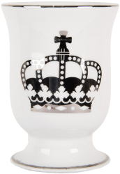 Suport periute dinti ceramica alba neagra 8x11 cm 