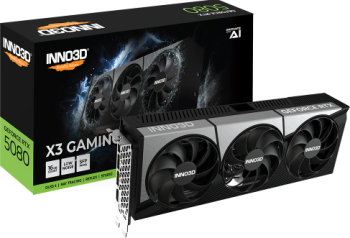 Placa video INNO3D X3 GAMING OC NVIDIA GeForce RTX 5080 16GB GDDR7 256 bit DLSS 4 