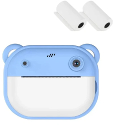 Aparat Foto Instant pentru Copii - Camera Printare Instantanee cu Design Dragut Include Role Hartie 