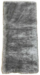 Covor pufos gri inchis 132x60cm 