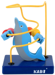 Joc Motric Labirint Montessori din Lemn Delfin Kabi dimensiuni 13 x 7 x10 cm 