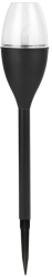Lampa solara LED tip pahar de vin pentru gradina inaltime 37.5 cm efect de flacara material PVC si ABS 2V 200mAh alb cald 