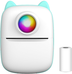 Mini Photo Printer - Imprimanta Termica Bluetooth Portabila cu Baterie 1000mAh 203 DPI Printare Instantanee pentru Poze Stickere si Chita 