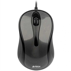 Mouse A4tech N-350 Glossy Grey PC /Notebook cu fir USB optic 1000dpi butoane /scroll 3/1 gri 