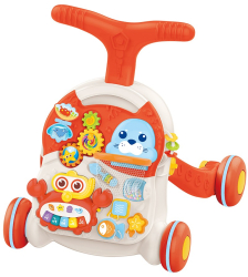 Premergator copii 3 in 1 si masuta de joaca Baby Go Orange