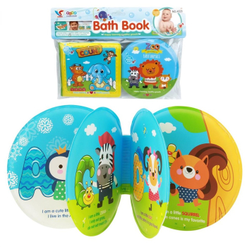 Set 2 Carti de baie educative pentru bebelusi cu ilustratii si material plastic impermeabil 