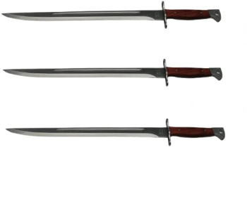 Set trei macete vanatoare model AK otel inoxidabil 61 cm argintiu 