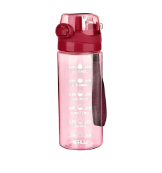 Sticla pentru apa cu buton rosie 500ml 