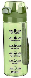 Sticla pentru apa cu buton verde 500ml 