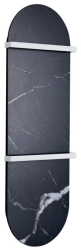 Radiator electric STONELINE ROUND 900× 300 cu aspect de piatra oval &ndash negru 