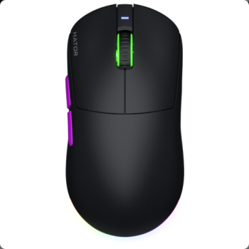 Mouse Optic Hator Quasar 3 ULTRA 8K USB Wireless/USB/Bluetooth Black 