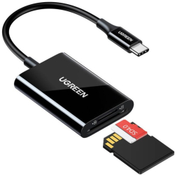 Cititor de carduri interfata TypeC si citeste/scrie SD microSD UGREEN