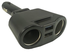 Incarcator multifunctional bricheta auto cu 2 porturi usb si indicator voltaj 
