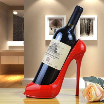 Suport vin pantof toc inalt accesoriu elegant pentru prezentarea sticlei de vin decor modern pentru bar accesorii fashion pentru iubitori 