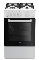 Aragaz Beko FSG52020FW plita pe gaz clasa A aprindere integrata volum 55l 4 arzatoare eficiente Inox / Alb 