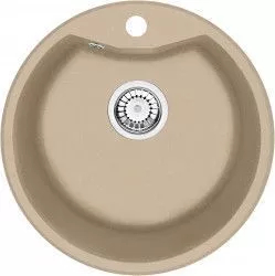Chiuveta rotunda de bucatarie granit FIESTA SOLIS ZRS 7803 diametru 48 cm adancime 18 cm nisipiu 
