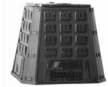Compostor de gradina 420 L negru Evogreen 