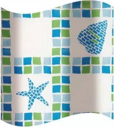 Perdea dus verde-albastru PEVA AWD02100272 180 x 180 cm 