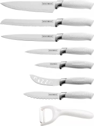 Set 8 cutite ROYALTY LINE RL-WHT7-W manere albe 