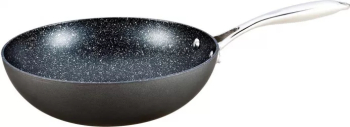 Tigaie wok cu interior marmorat fara capac HERENTHAL HT-FW30B 30 cm 