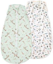 Set 2 saci dormit copii de vara 0-18 luni Kidizi Giraffe Safari 80 cm 0.5 tog 