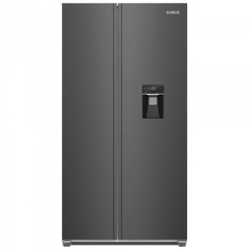 Side by side Samus SSBX-559NFDE 439 L Full No Frost Clasa energetica E Dozator apa Afisaj LCD H 177 cm Inox/Negru