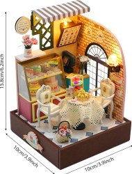 Puzzle 3D Casa de papusi in miniatura DIY Sweet Cake Station 15.8x10x10cm 