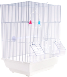 Colivie Patrata 39 x 30 x 23 cm pentru pasari exotice Alb Ropet 