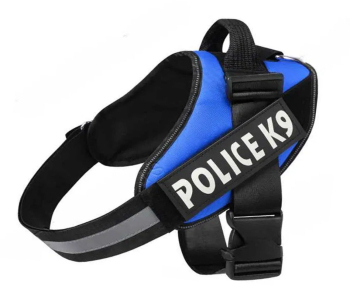 Ham pentru caini Police K9 marimea M 50-70 cm Albastru