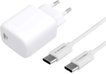 Incarcator de retea GoGEN ACHPD 120 20W/3A cablu USB-C/USB-C 1 metru alb 