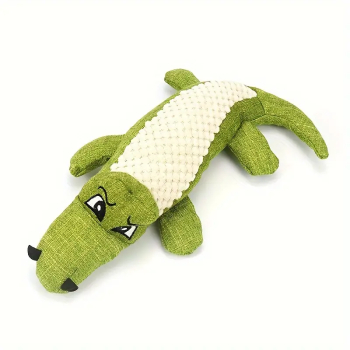 Jucarie crocodil pentru catei Ropet® 30cm element sonor material moale si rezistent reduce stresul si plictiseala oferind relaxare c 