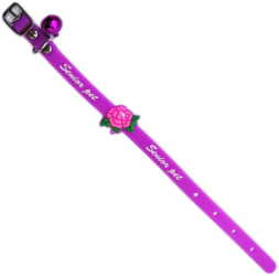 Zgarda ajustabila pentru catei si pisici cu clopotel 29cm Silicon Mov Ropet 