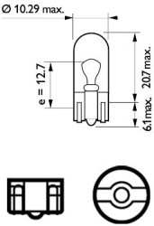 Bec Fara Soclu W5W 12V Set 10 Buc Philips 