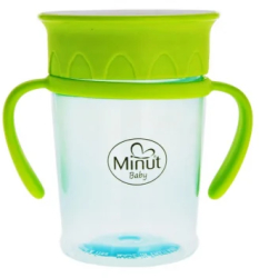 Cana anticurgere 360 cu manere Minut Baby 270 ml 6+ 