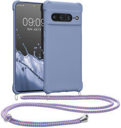 Husa Kwmobile cu snur pentru Google Pixel 7 Pro Albastru Silicon 59967.108 