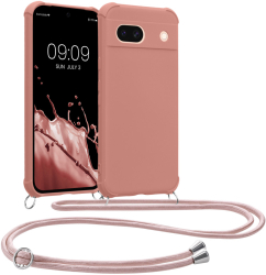 Husa Kwmobile cu snur pentru Google Pixel 8a Roz Silicon KWM000020KW007C 