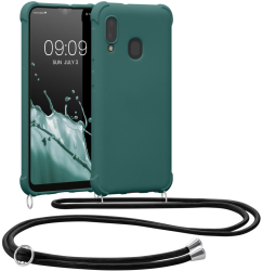 Husa Kwmobile cu snur pentru Samsung Galaxy A20e Verde Silicon 49966.78 