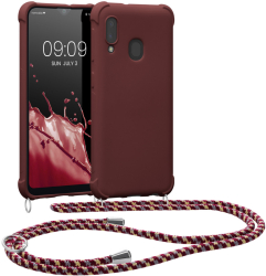 Husa Kwmobile cu snur pentru Samsung Galaxy A20e Violet Silicon 49966.187 