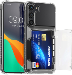 Husa Kwmobile cu suport card pentru Samsung Galaxy S23 Plus Transparent Plastic KWM000021QN001C 