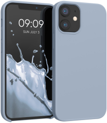 Husa Kwmobile pentru Apple iPhone 12 Mini Albastru deschis Silicon KWM000011JO069C 