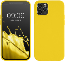 Husa Kwmobile pentru Apple iPhone 12/iPhone 12 Pro Galben Silicon KWM0000129A055C 