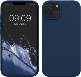 Husa Kwmobile pentru Apple iPhone 14 Albastru Silicon KWM000016NI046C 