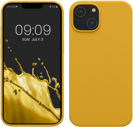 Husa Kwmobile pentru Apple iPhone 14 Galben Silicon KWM000016NI049C 