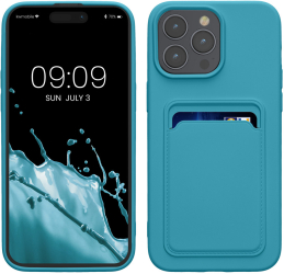 Husa Kwmobile pentru Apple iPhone 15 Pro Max Albastru deschis Silicon KWM000020EP007C 